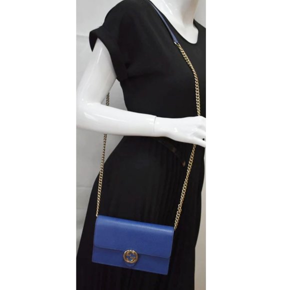 Gucci Interlocking GG Leather Wallet On Chain - Picture 8 of 8